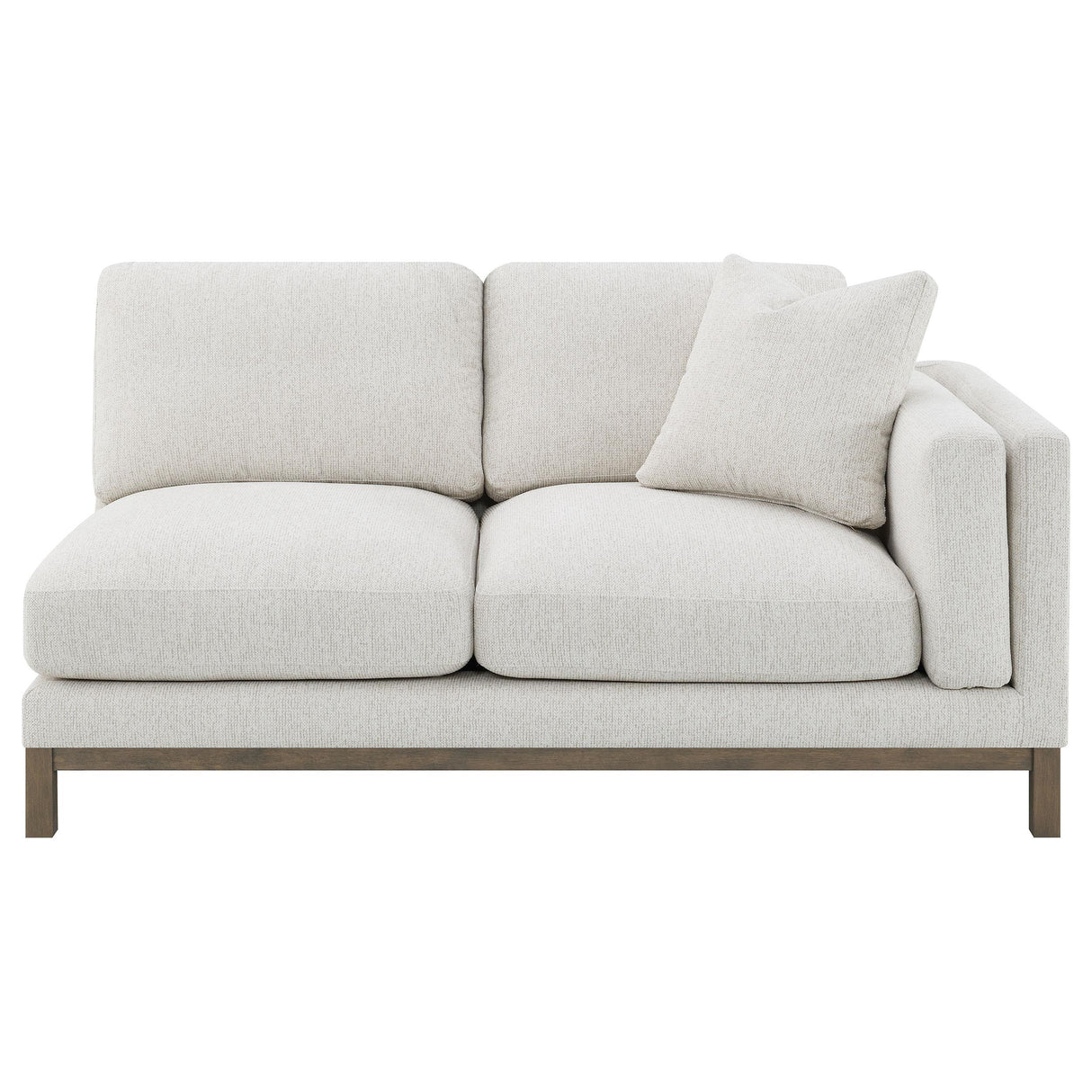 Geneva Sand Boucle Upholstered Sectional Chaise Sofa from Coaster - Luna Furniture