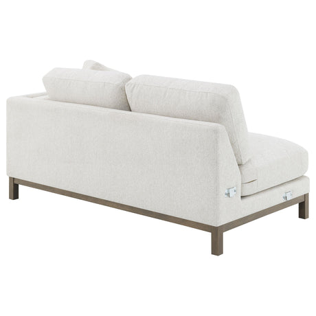 Geneva Sand Boucle Upholstered Sectional Chaise Sofa from Coaster - Luna Furniture