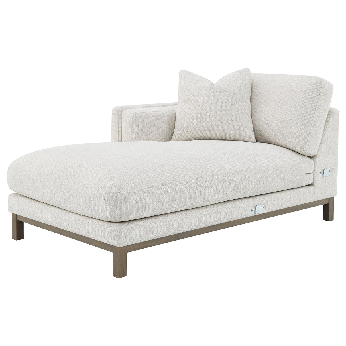 Geneva Sand Boucle Upholstered Sectional Chaise Sofa from Coaster - Luna Furniture
