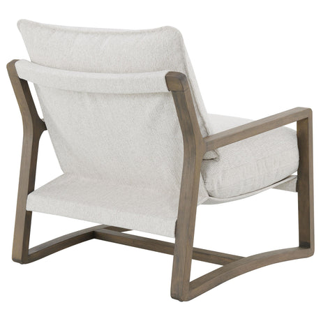 Geneva Sand Boucle Wood Arm Accent Chair from Coaster - Luna Furniture