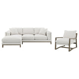 Geneva Sand Boucle Wood Arm Accent Chair from Coaster - Luna Furniture