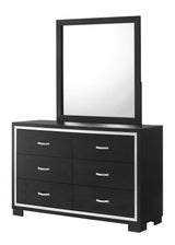Gennro Black Dresser Mirror (Mirror Only) from Crown Mark - Luna Furniture