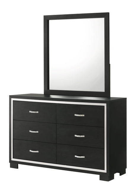 Gennro Black Dresser Mirror (Mirror Only) from Crown Mark - Luna Furniture