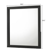 Gennro Black Dresser Mirror (Mirror Only) from Crown Mark - Luna Furniture