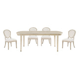 Genoa Light Oak 5-Piece 96" Extendable Dining Set from Homelegance - Luna Furniture
