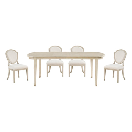 Genoa Light Oak 5-Piece 96" Extendable Dining Set from Homelegance - Luna Furniture
