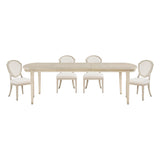 Genoa Light Oak 5-Piece 96" Extendable Dining Set from Homelegance - Luna Furniture