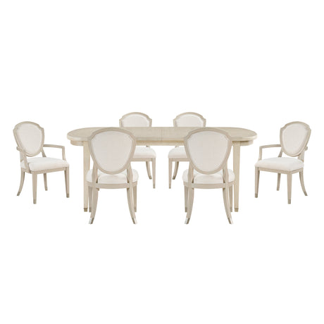 Genoa Light Oak 7-Piece 96" Extendable Dining Set from Homelegance - Luna Furniture