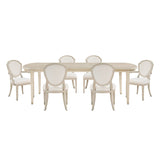 Genoa Light Oak 7-Piece 96" Extendable Dining Set from Homelegance - Luna Furniture