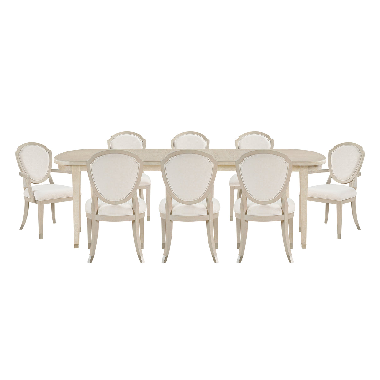 Genoa Light Oak 9-Piece 96" Extendable Dining Set from Homelegance - Luna Furniture