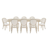 Genoa Light Oak 9-Piece 96" Extendable Dining Set from Homelegance - Luna Furniture