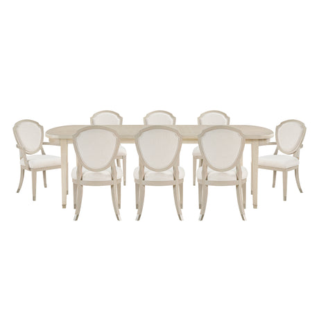 Genoa Light Oak 9-Piece 96" Extendable Dining Set from Homelegance - Luna Furniture