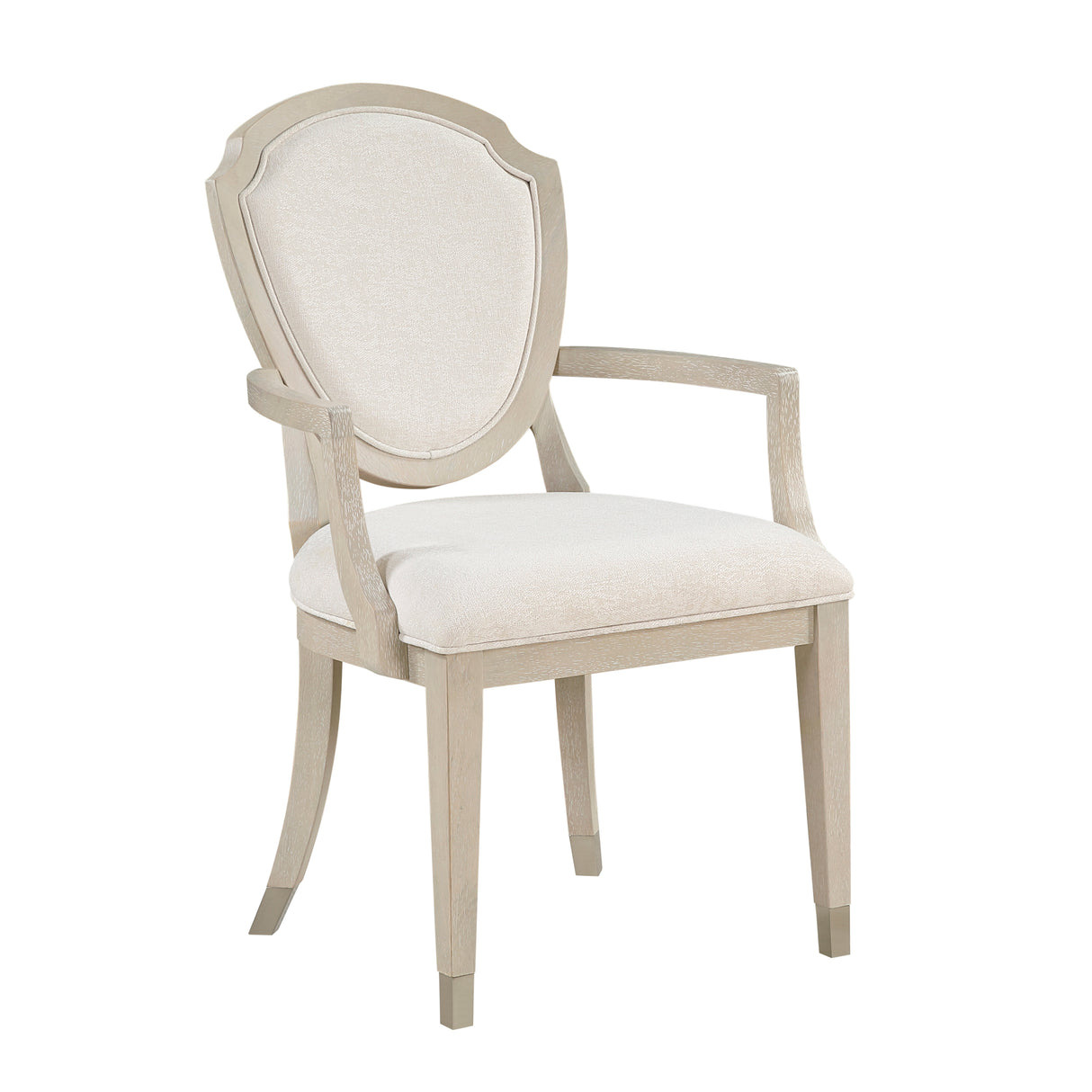 Genoa Light Oak/Ivory Dining Arm Chair, Set of 2 from Homelegance - Luna Furniture