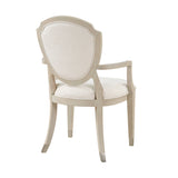 Genoa Light Oak/Ivory Dining Arm Chair, Set of 2 from Homelegance - Luna Furniture