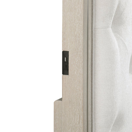 Genoa Light Oak Upholstered Storage Platform Bedroom Set from Homelegance - Luna Furniture