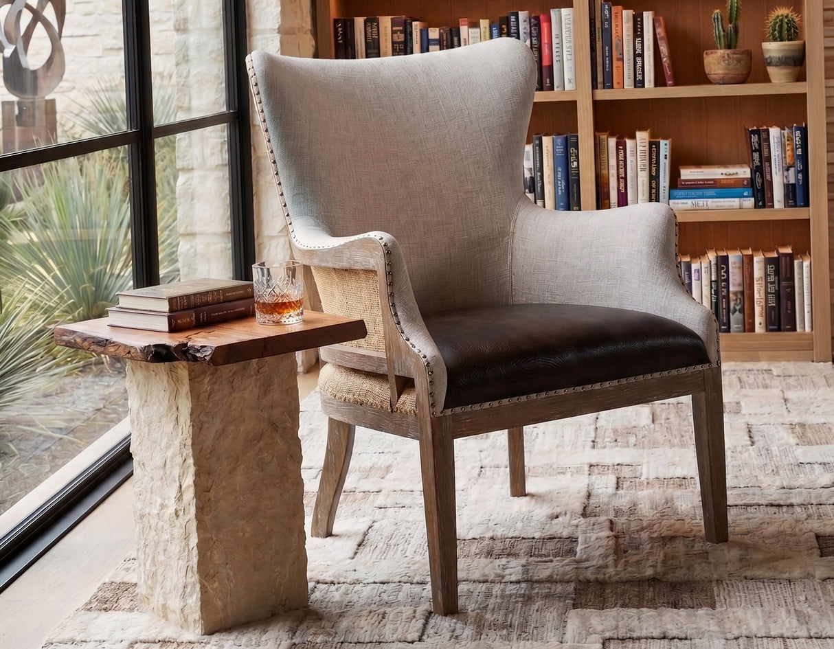 George Distressed Oak Accent/Captains Chair, Set of 2 from Steve Silver - Luna Furniture