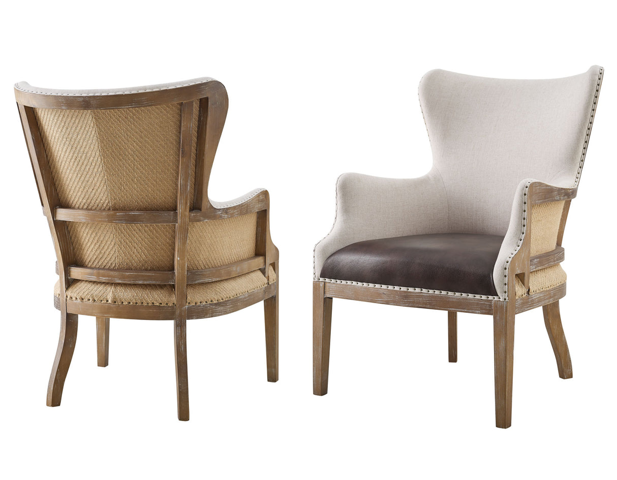 George Distressed Oak Accent/Captains Chair, Set of 2 from Steve Silver - Luna Furniture