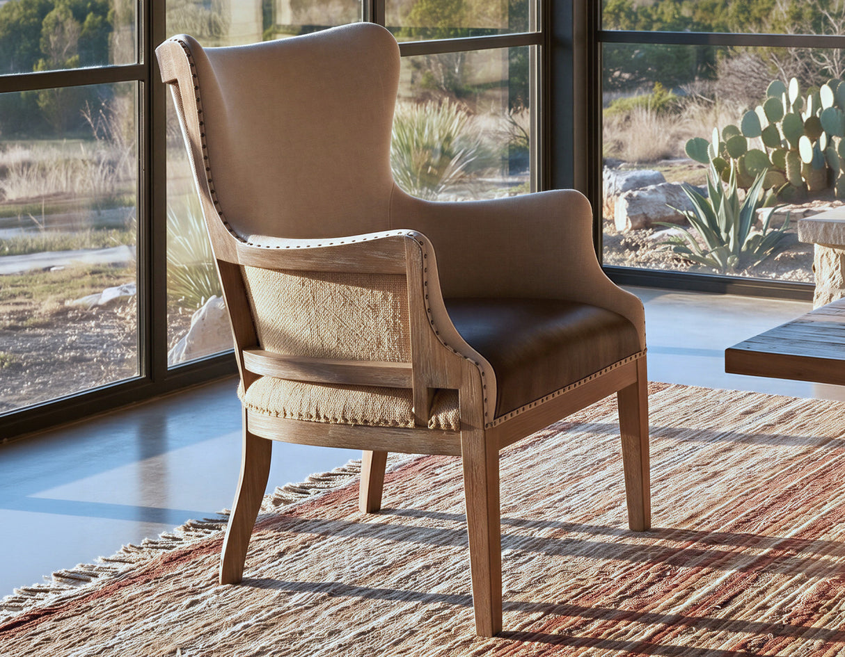 George Distressed Oak Accent/Captains Chair, Set of 2 from Steve Silver - Luna Furniture