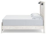 Gerridan King Panel Bed with Dresser and 2 Nightstands in White/Gray from Ashley - Luna Furniture