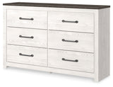 Gerridan King Panel Bed with Dresser in White/Gray from Ashley - Luna Furniture