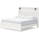 Gerridan King Panel Bed with Dresser in White/Gray from Ashley - Luna Furniture