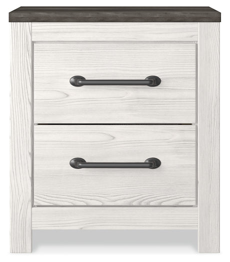 Gerridan Queen Panel Bed with Dresser and 2 Nightstands in White/Gray from Ashley - Luna Furniture