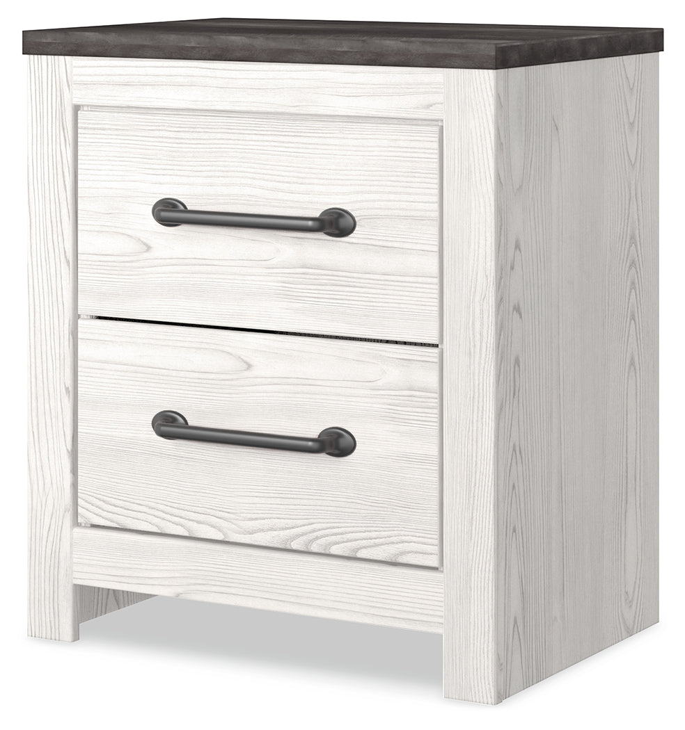 Gerridan Queen Panel Bed with Dresser and 2 Nightstands in White/Gray from Ashley - Luna Furniture