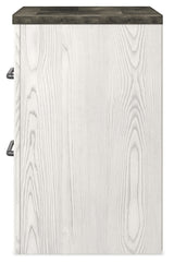 Gerridan Queen Panel Bed with Dresser and 2 Nightstands in White/Gray from Ashley - Luna Furniture