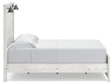Gerridan Queen Panel Bed with Mirrored Dresser and Chest in White/Gray from Ashley - Luna Furniture