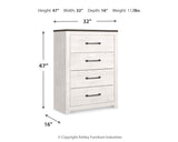 Gerridan White/Gray King Panel Bed, Chest and 2 Nightstands from Ashley Furniture - Luna Furniture