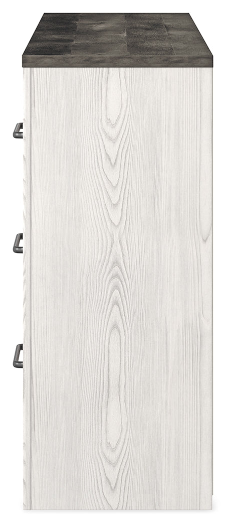 Gerridan White/Gray King Panel Bed, Dresser and 2 Nightstands from Ashley - Luna Furniture