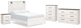 Gerridan White/Gray Queen Panel Bed, Dresser, Chest and Nightstand from Ashley - Luna Furniture