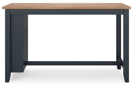 Gesthaven Natural/Blue Counter Height Dining Table and 2 Barstools from Ashley - Luna Furniture