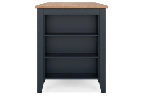 Gesthaven Natural/Blue Counter Height Dining Table and 2 Barstools from Ashley - Luna Furniture