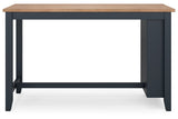 Gesthaven Natural/Blue Counter Height Dining Table and 2 Barstools from Ashley - Luna Furniture