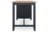 Gesthaven Natural/Blue Counter Height Dining Table and 2 Barstools from Ashley - Luna Furniture