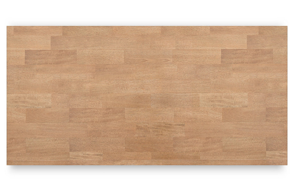 Gesthaven Natural/Blue Counter Height Dining Table and 2 Barstools from Ashley - Luna Furniture