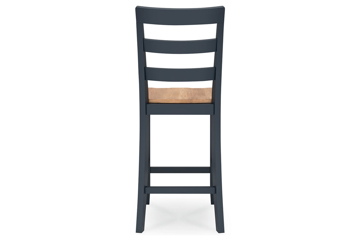 Gesthaven Natural/Blue Counter Height Dining Table and 2 Barstools from Ashley - Luna Furniture