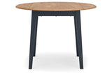 Gesthaven Natural/Blue Dining Table and 2 Chairs from Ashley - Luna Furniture