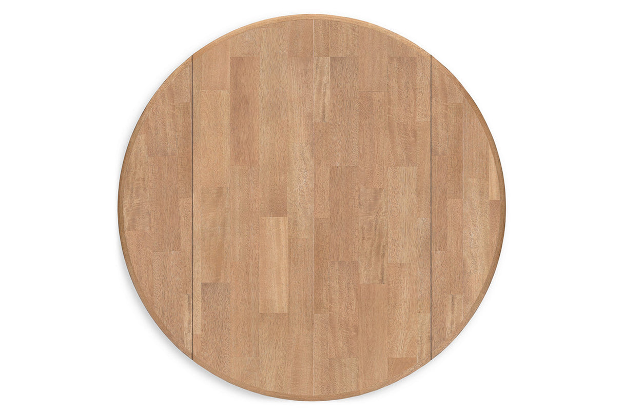 Gesthaven Natural/Blue Dining Table and 2 Chairs from Ashley - Luna Furniture