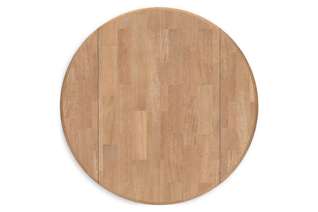 Gesthaven Natural/Blue Dining Table and 2 Chairs from Ashley - Luna Furniture