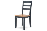 Gesthaven Natural/Blue Dining Table and 2 Chairs from Ashley - Luna Furniture