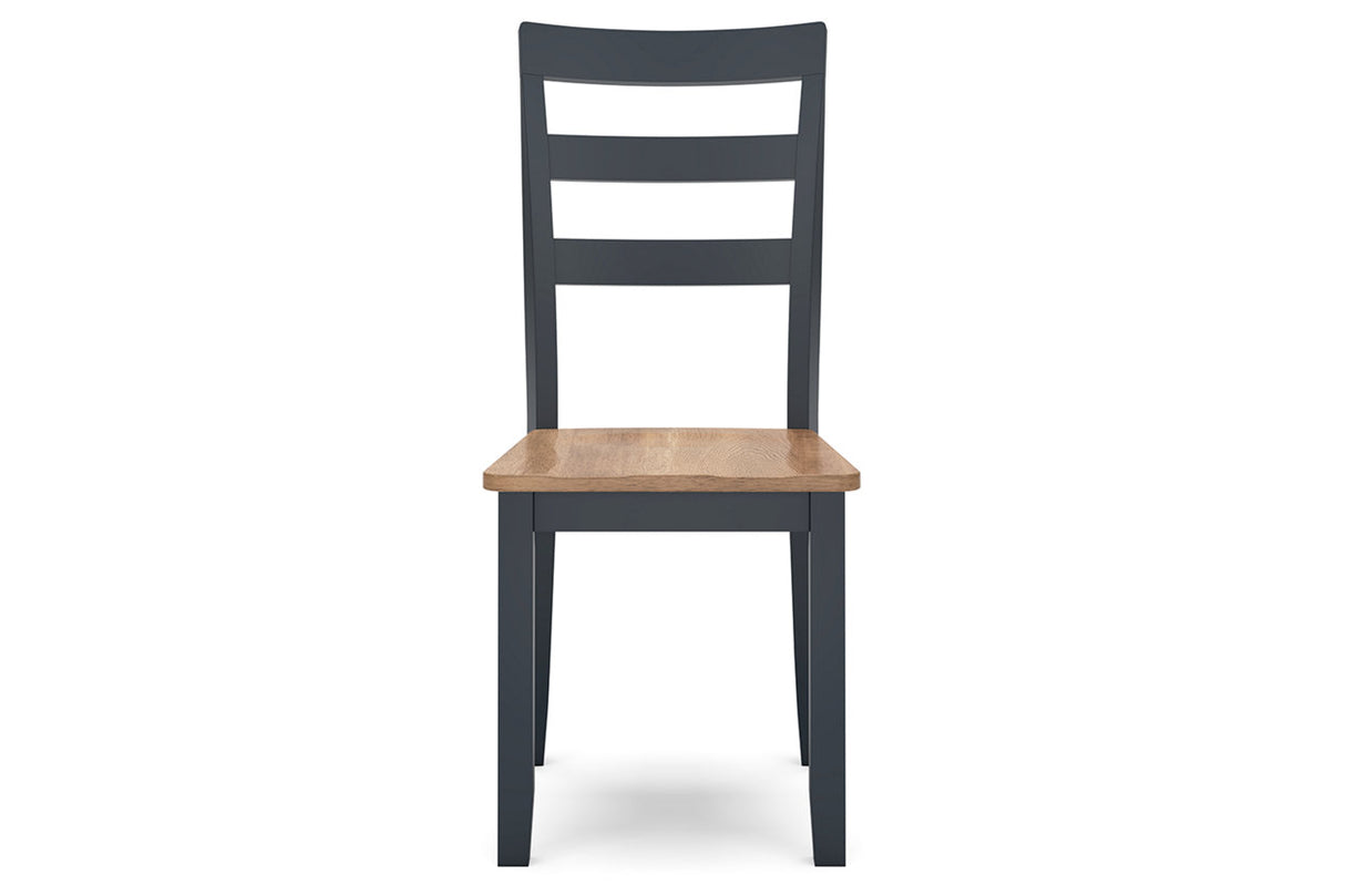 Gesthaven Natural/Blue Dining Table and 2 Chairs from Ashley - Luna Furniture