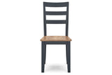 Gesthaven Natural/Blue Dining Table and 2 Chairs from Ashley - Luna Furniture