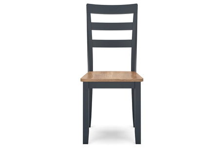 Gesthaven Natural/Blue Dining Table and 2 Chairs from Ashley - Luna Furniture