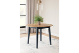 Gesthaven Natural/Blue Dining Table and 2 Chairs from Ashley - Luna Furniture
