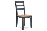 Gesthaven Natural/Blue Dining Table and 4 Chairs from Ashley - Luna Furniture