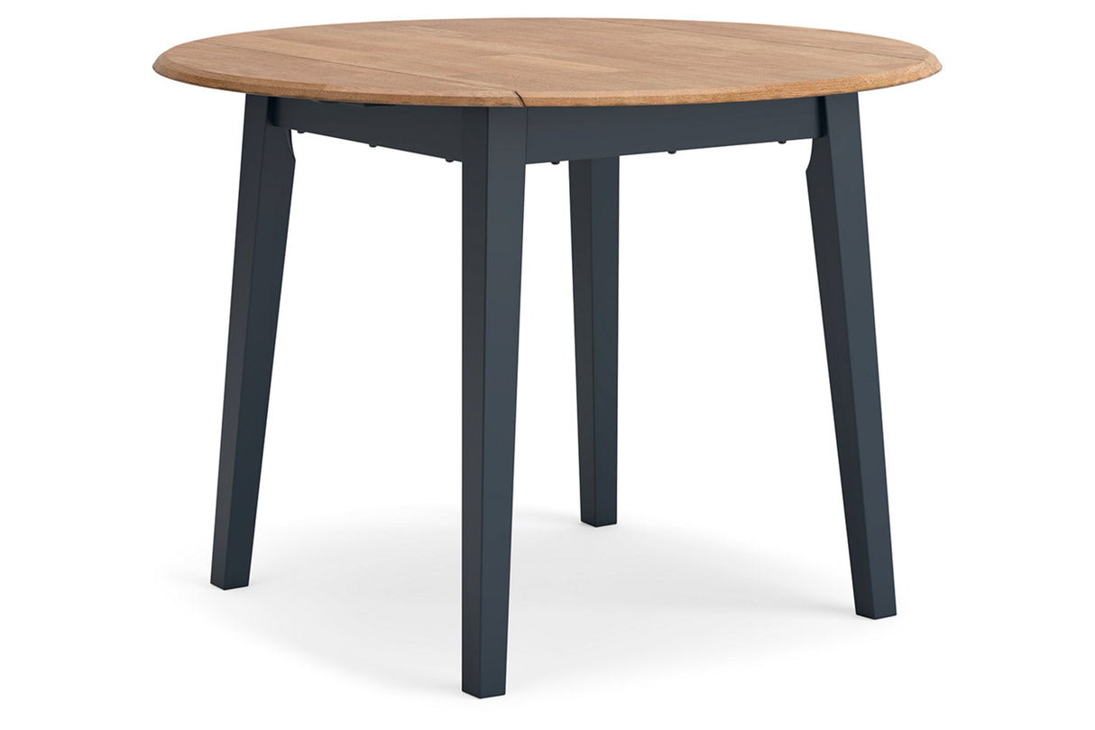 Gesthaven Natural/Blue Dining Table and 4 Chairs from Ashley - Luna Furniture