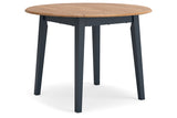 Gesthaven Natural/Blue Dining Table and 4 Chairs from Ashley - Luna Furniture