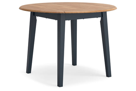Gesthaven Natural/Blue Dining Table and 4 Chairs from Ashley - Luna Furniture